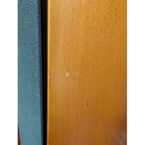 757 - Pair of Martin Logan Montage 150W floor standing speakers in cherry wood case