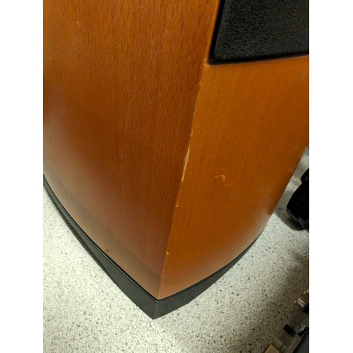 757 - Pair of Martin Logan Montage 150W floor standing speakers in cherry wood case