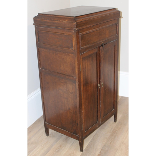 12 - A vintage converted tall cabinet, likely a gramophone cabinet, approx 73cm wide x 51cm deep x 132cm ... 