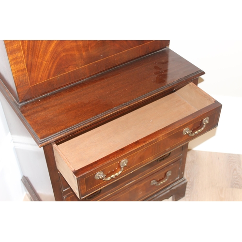 14 - An antique style mahogany fall front bureau or writing desk, approx 63cm wide x 45cm deep x 136cm ta... 