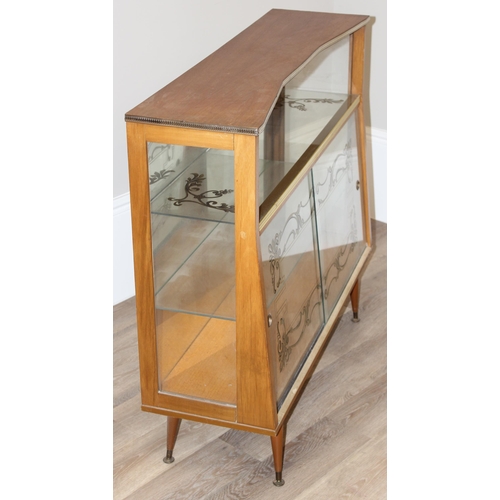 15 - A retro 1950's drinks cabinet with gilt painted details, approx 104cm wide x 29cm deep x 94cm tall