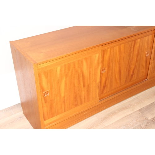 22 - Clausen & Sohn retro Danish 3 door sideboard, approx 180cm wide x 45cm deep x 75cm tall