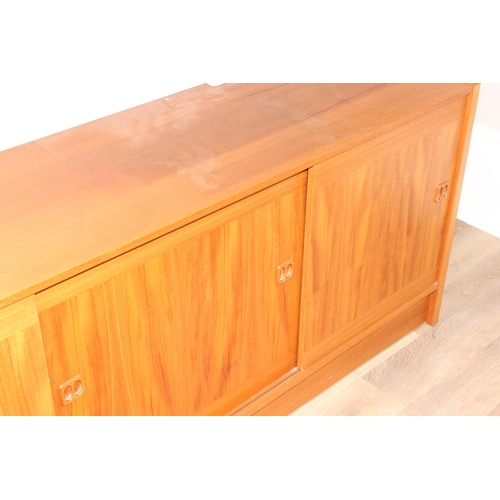 22 - Clausen & Sohn retro Danish 3 door sideboard, approx 180cm wide x 45cm deep x 75cm tall