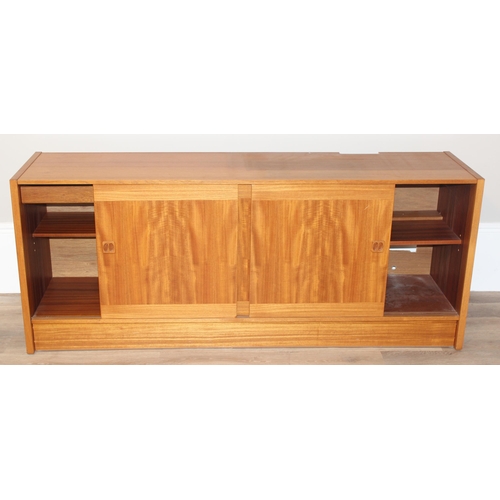 22 - Clausen & Sohn retro Danish 3 door sideboard, approx 180cm wide x 45cm deep x 75cm tall