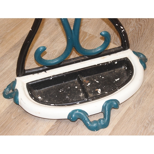 333 - A Victorian style painted cast iron stick stand, approx. 70cm H