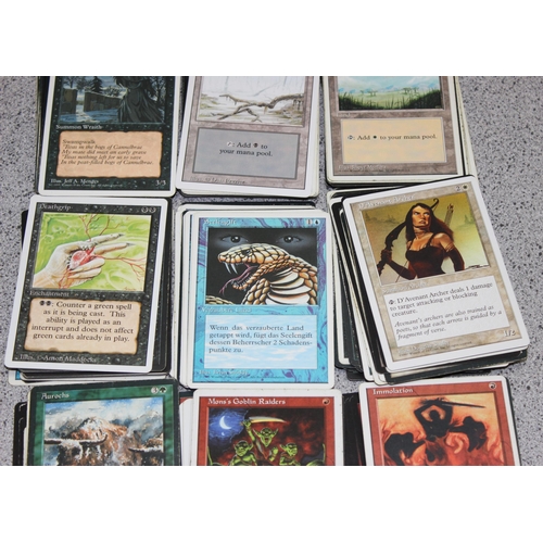 611 - Single owner collection - A box of different coloured Magic the Gathering cards mostly from the 90's... 