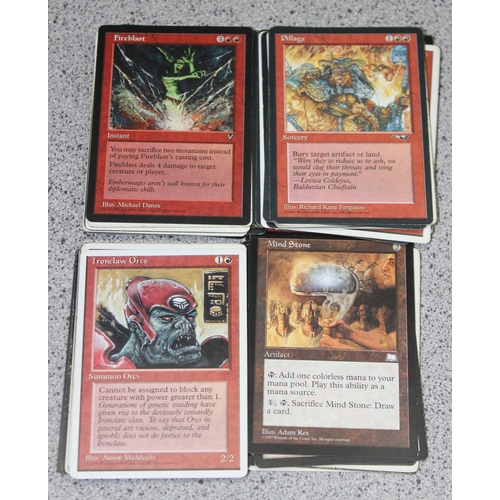 611 - Single owner collection - A box of different coloured Magic the Gathering cards mostly from the 90's... 