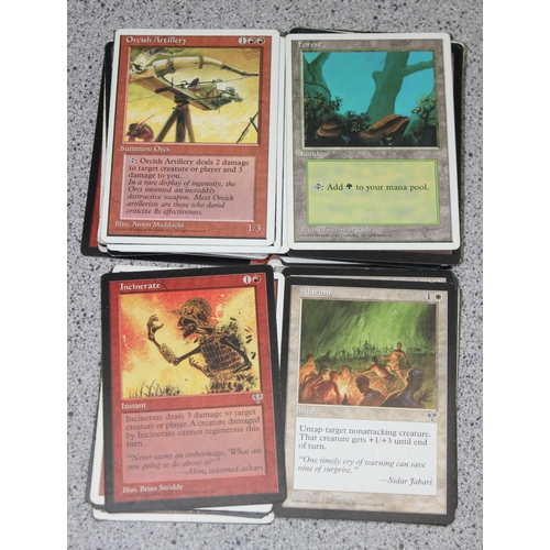 611 - Single owner collection - A box of different coloured Magic the Gathering cards mostly from the 90's... 