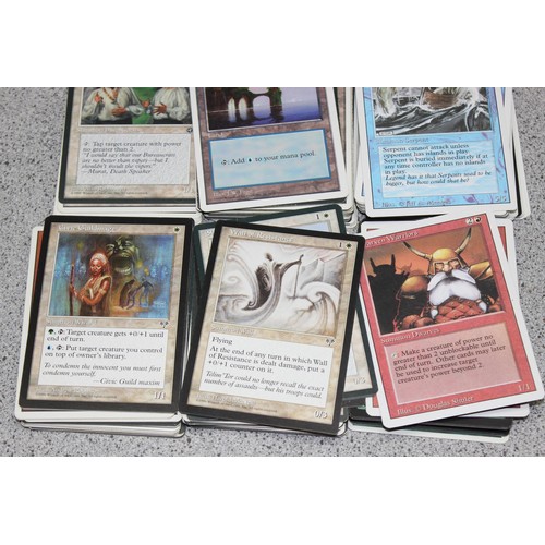 611 - Single owner collection - A box of different coloured Magic the Gathering cards mostly from the 90's... 