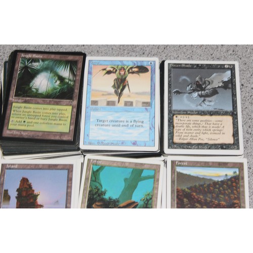 611 - Single owner collection - A box of different coloured Magic the Gathering cards mostly from the 90's... 