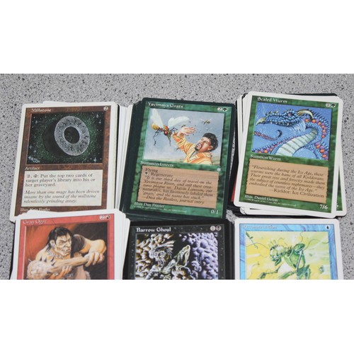 611 - Single owner collection - A box of different coloured Magic the Gathering cards mostly from the 90's... 