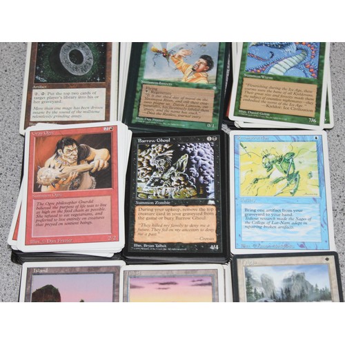 611 - Single owner collection - A box of different coloured Magic the Gathering cards mostly from the 90's... 