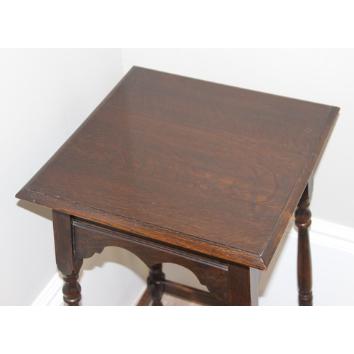 179 - Antique Mahogany square topped occasional table, approx 41 x 41 x 74cm