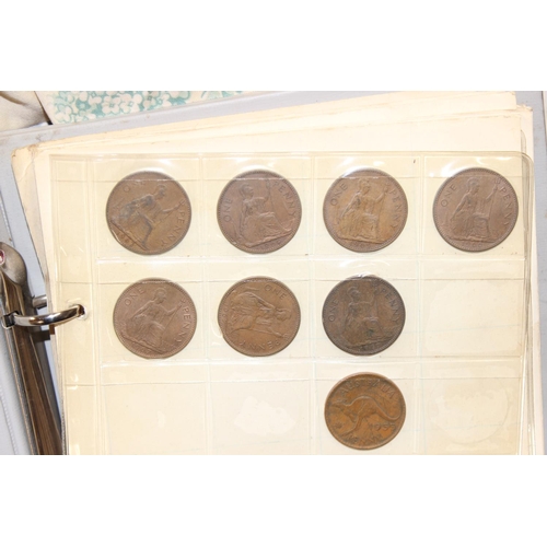 1200 - 2 coin collectors albums and contents, mainly British coins to a large number of 500 silver coins fr... 