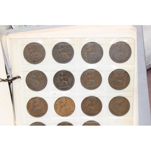 1200 - 2 coin collectors albums and contents, mainly British coins to a large number of 500 silver coins fr... 