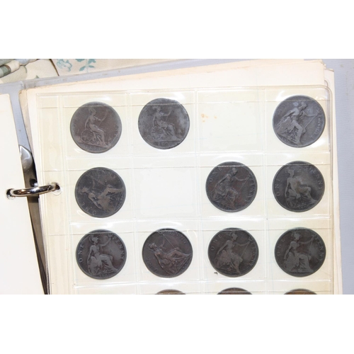 1200 - 2 coin collectors albums and contents, mainly British coins to a large number of 500 silver coins fr... 