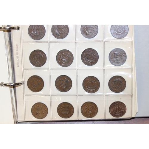 1200 - 2 coin collectors albums and contents, mainly British coins to a large number of 500 silver coins fr... 