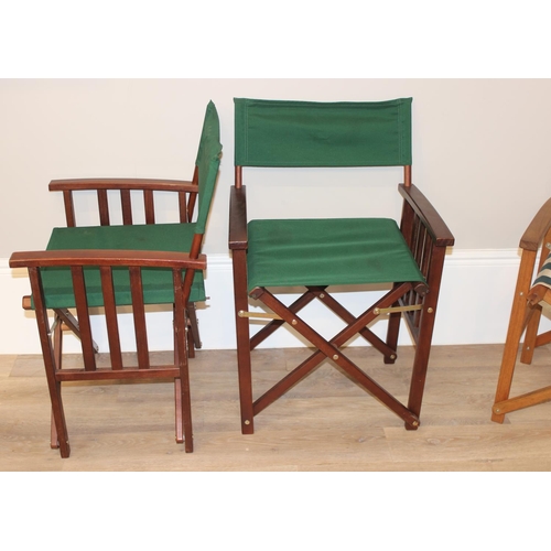 134 - 4 assorted wooden and canvas directors' chairs