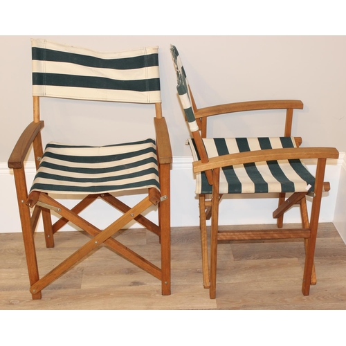 134 - 4 assorted wooden and canvas directors' chairs