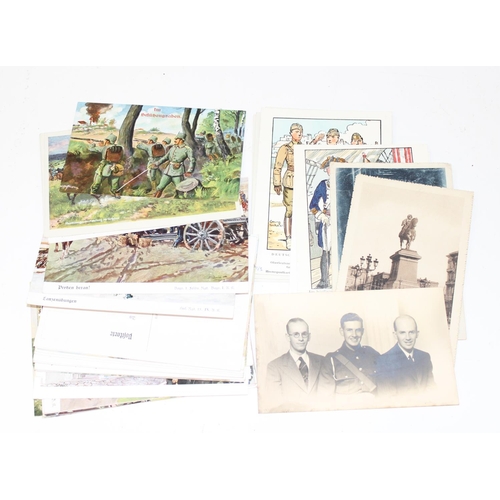 1406 - Qty of antique and later military related postcards