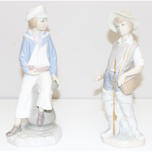 1532 - 5 assorted Lladro pottery figures to include 'Daisa 1972' and a young fishing boy, largest approx 26... 