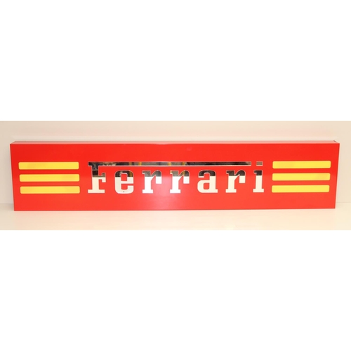 418 - Vintage style acrylic 3D Ferrari wall sign, approx 121 x 26 x 7cm