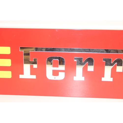 418 - Vintage style acrylic 3D Ferrari wall sign, approx 121 x 26 x 7cm