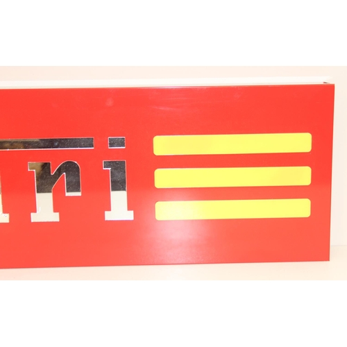 418 - Vintage style acrylic 3D Ferrari wall sign, approx 121 x 26 x 7cm