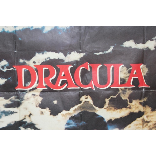 420 - Large vintage Frank Langella and Laurence Olivier film poster for the 1979 film 'Dracula' approx 120... 