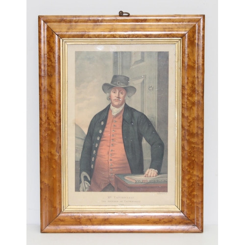 429 - 5 antique and later pictures and prints to include an 1880 print of Mr Tattersall, approx 37cm x 49c... 