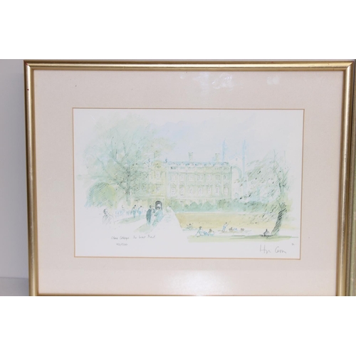 442 - 2 Hugh Casson landscape prints and a watercolour after the same artist of Holland Park, largest appr... 