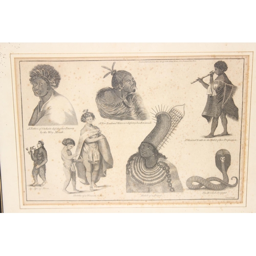 452 - An original 18th century engraving of New Zealand or Maori peoples, printed by Alexander Hogg for th... 