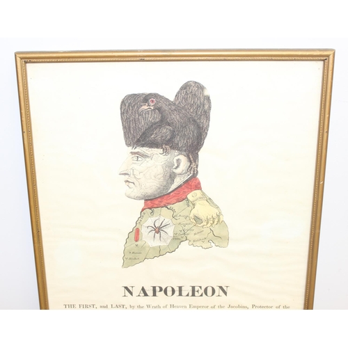 453 - 3 assorted antique and vintage Satirical prints to inc Napoleon 