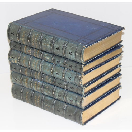 503 - John Ruskin, 5 Volumes of modern painters and Index book printed by Ballantyne, Hanson and Co with h... 