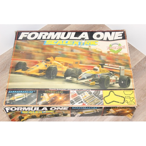 603 - 3 vintage toy/games to incl Krakpol Football, Scalextric Formula One and Le Mans 24hrs Scalextric se... 