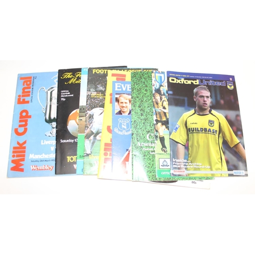 702 - A collection of over 250 football programmes from Division one to non league; they include 16 FA cup... 