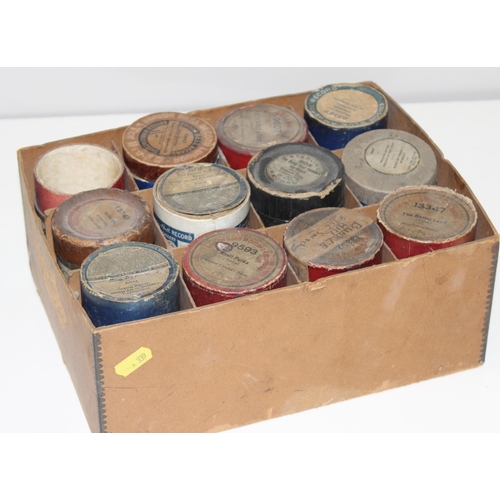 710 - 12 phonograph wax cylinder canisters, some with contents to include some by Edison Records and Sterl... 