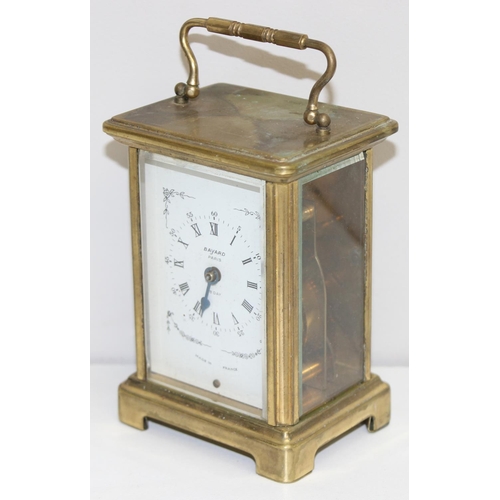 1309 - Vintage French made Duverdrey & Bloquel Bayard brass mechanical 8-day carriage clock, approx. 12cm T... 