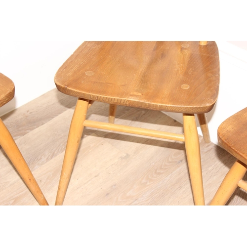 155 - Set of 4 retro Ercol model 391 dining chairs