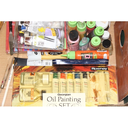 1726 - Qty of various artist materials to include oil paints