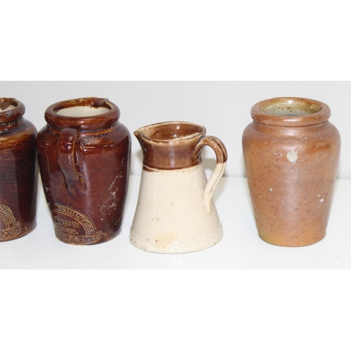 1727 - Qty of salt glazed stoneware jugs/bottles/flagons some with advertising to incl Western Counties Cre... 