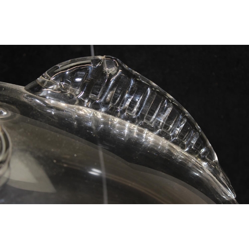 1729 - A large art glass model of a fish with open mouth, unsigned, approx 47cm wide