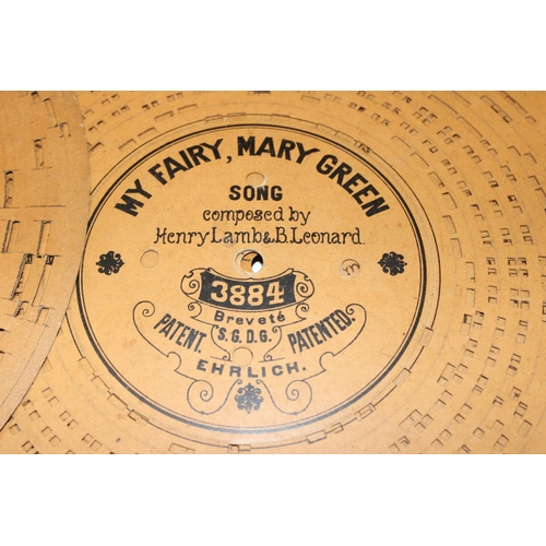 1745 - 19 assorted antique perforated cardboard symphonion or music box discs, each approx 33cm in diameter