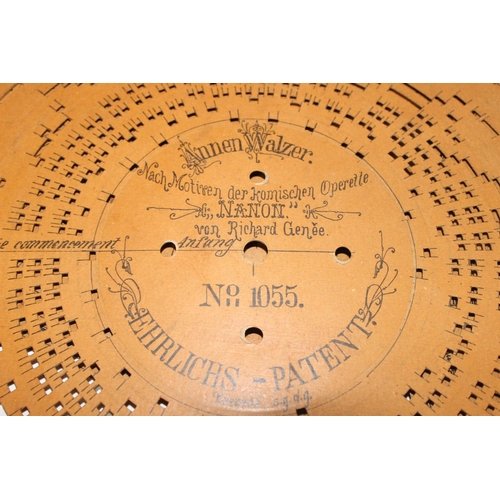 1745 - 19 assorted antique perforated cardboard symphonion or music box discs, each approx 33cm in diameter