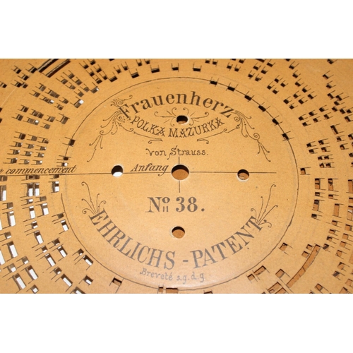 1745 - 19 assorted antique perforated cardboard symphonion or music box discs, each approx 33cm in diameter