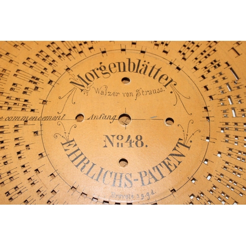 1745 - 19 assorted antique perforated cardboard symphonion or music box discs, each approx 33cm in diameter