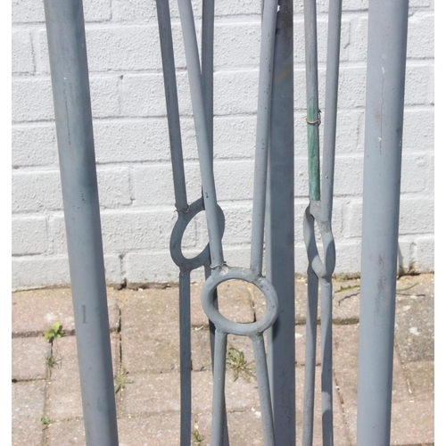 363 - Large metal 3-legged garden pot stand, approx 134cm H