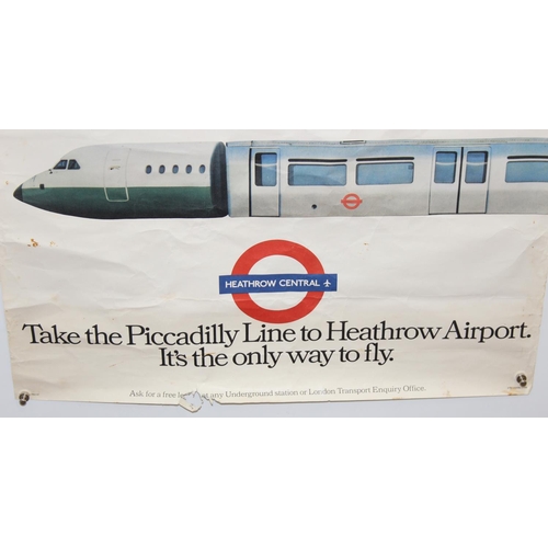 486 - 3 assorted vintage London Transport related posters, the largest approx. 65cm W x 100cm H