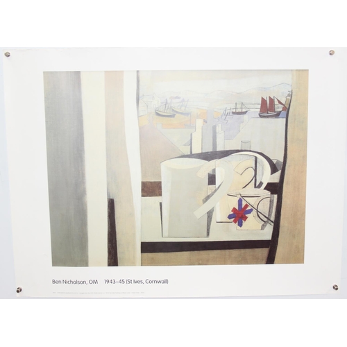 487 - 10 assorted vintage Art gallery and other arts related posters to inc Ben Nicholson, Joan Miro etc, ... 