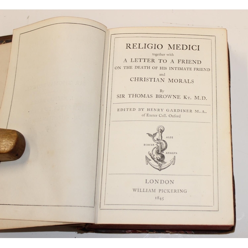 511 - 10 assorted antique leather bound books to inc A Sentimental Journey Through France and Italy by Mr.... 